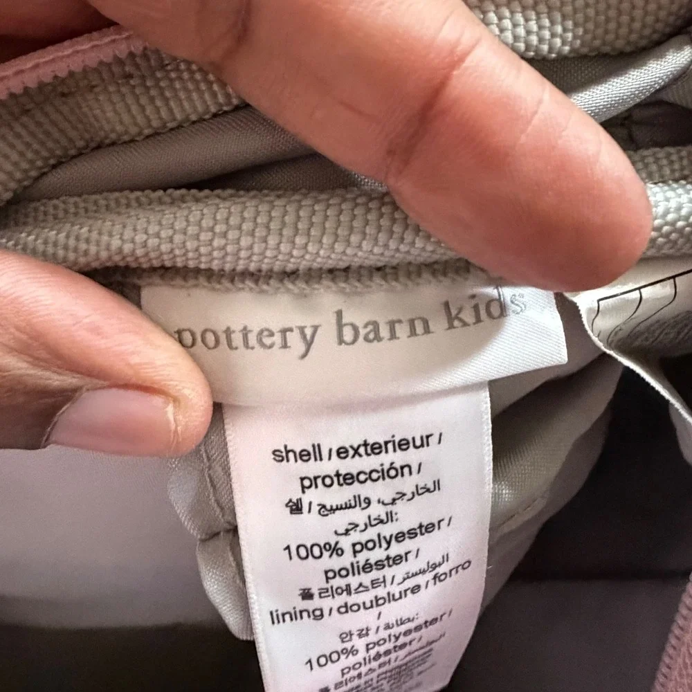 Pottery Barn Kids Mackenzie Navy Celestial Moon Stars Backpack Pink Trim Large